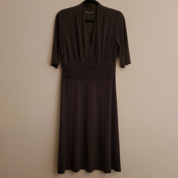 Jones Wear Army Green Faux Wrap Dress - Picture 1 of 5